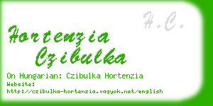 hortenzia czibulka business card